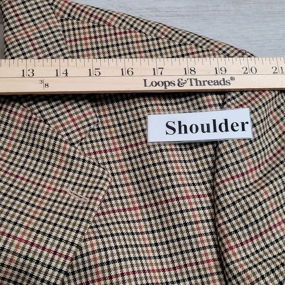 Vintage Ralph Ralph Lauren Sport Coat Mens 44 Tall Houndstooth Plaid Wool Canada
